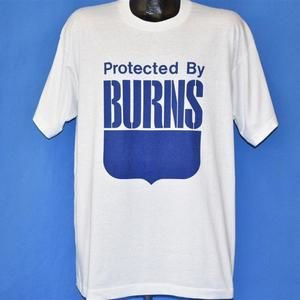 90S Protected By Burns Security Shield Logo Shirt